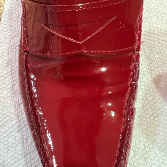 Cole Haan Red Patent Leather Loafers - Picture 2 of 8